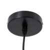 GloboStar® CALYPSO 01334-C Μοντέρνο Κρεμαστό Φωτιστικό Οροφής Μονόφωτο 1 x E27 Μαύρο – Χρυσό Μεταλλικό με Ξύλινη Βάση Καμπάνα Φ25 x Υ40cm