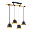 Κρεμαστό Φωτιστικό Trio Lighting 4χE27   Μαύρο Ματ Μεταλλικό    – 312700432