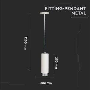 Κρεμαστό φωτιστικό Spot 1xGU10 Γύψινο Λευκού Χρώματος  V-TAC – 3129