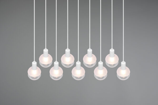 Κρεμαστό Φωτιστικό Trio Lighting MELA  9x E14 Λευκό Ματ Μεταλλικό   – 313100931