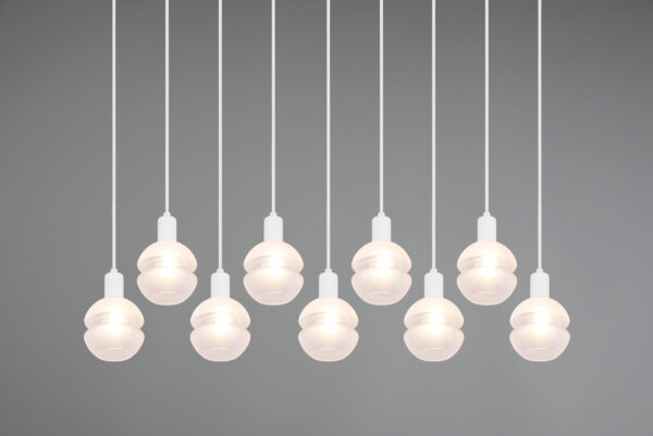 Κρεμαστό Φωτιστικό Trio Lighting MELA  9x E14 Λευκό Ματ Μεταλλικό   – 313100931