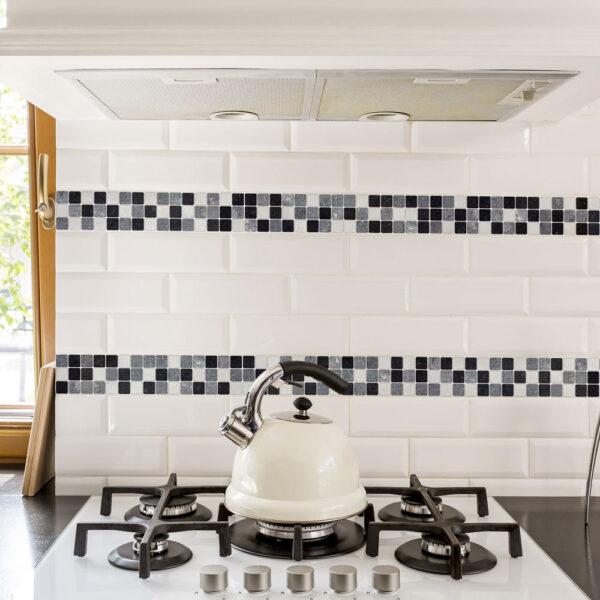 Tile Black & White πλακάκια διακόσμησης τοίχων κουζίνας και μπάνιου Ango – 31313