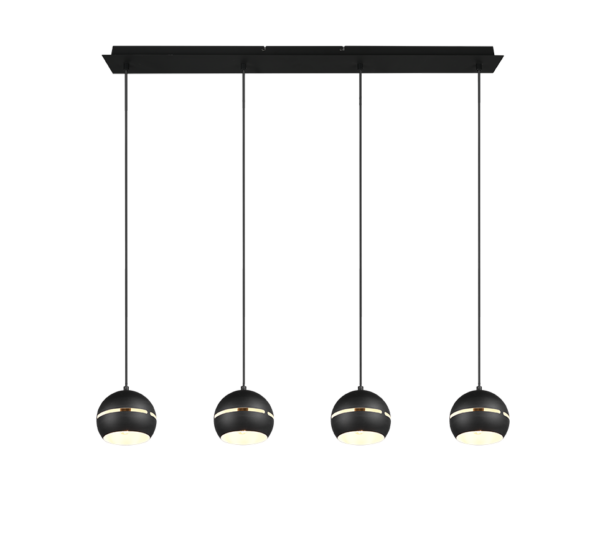 Κρεμαστό Φωτιστικό Trio Lighting 4xE14   Μαύρο Ματ Μεταλλικό    – 313300432