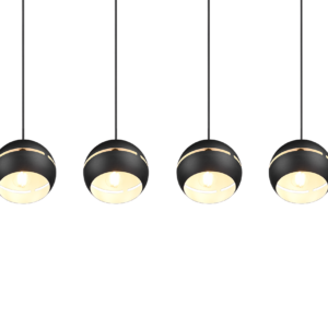 Κρεμαστό Φωτιστικό Trio Lighting 4xE14   Μαύρο Ματ Μεταλλικό    – 313300432