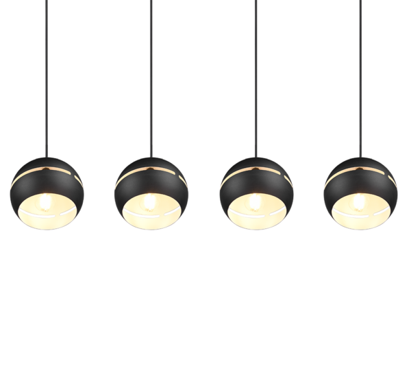 Κρεμαστό Φωτιστικό Trio Lighting 4xE14   Μαύρο Ματ Μεταλλικό    – 313300432