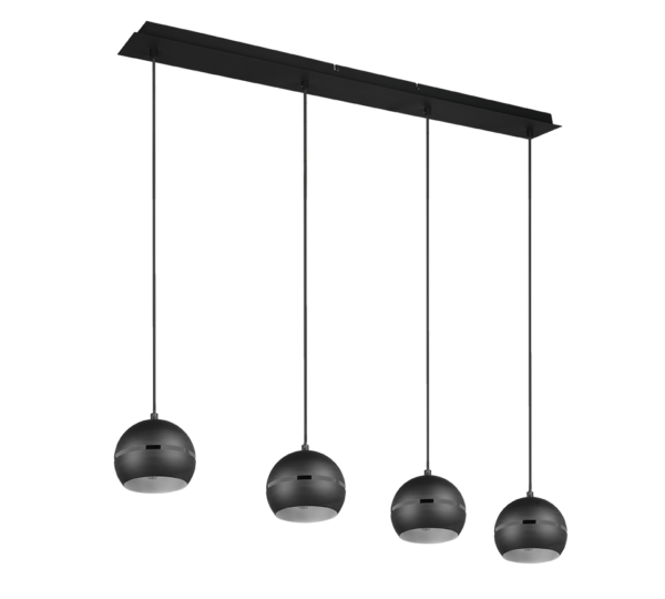 Κρεμαστό Φωτιστικό Trio Lighting 4xE14   Μαύρο Ματ Μεταλλικό    – 313300432