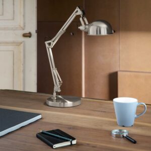 IDEAL LUX Φωτιστικό Γραφείου JOHNNY 1xE14 Nίκελ Χρώματος – 313351