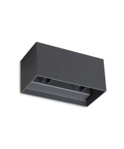 IDEAL LUX Επιτοίχιο Φωτιστικό Βεράντας ATOM LED 25W 3000K IP54 Ανθρακί Χρώματος – 313412