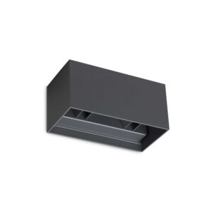 IDEAL LUX Επιτοίχιο Φωτιστικό Βεράντας ATOM LED 25W 3000K IP54 Ανθρακί Χρώματος – 313412