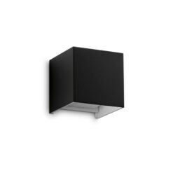 IDEAL LUX Επιτοίχιο Φωτιστικό Βεράντας ATOM LED 12W 3000K IP54 Μαύρου Χρώματος – 313450