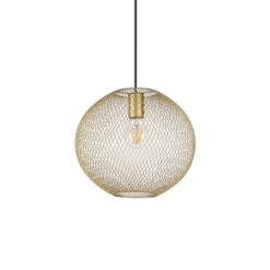 IDEAL LUX Κρεμαστό Φωτιστικό NET 1xE27 Χρυσού Χρώματος – 313771