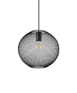 IDEAL LUX Κρεμαστό Φωτιστικό NET 1xE27 Μαύρου Χρώματος – 313788