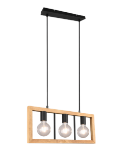 Κρεμαστό Φωτιστικό Trio Lighting 3χE27 Μαύρο Ματ Μεταλλικό – 313800332