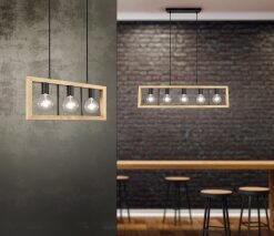 Κρεμαστό Φωτιστικό Trio Lighting 3χE27 Μαύρο Ματ Μεταλλικό – 313800332