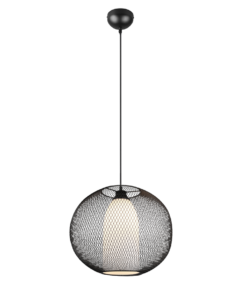 Κρεμαστό Φωτιστικό Trio Lighting E27 Μαύρο Ματ Μεταλλικό – 313900132