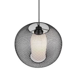Κρεμαστό Φωτιστικό Trio Lighting E27   Μαύρο Ματ Μεταλλικό    – 313900132