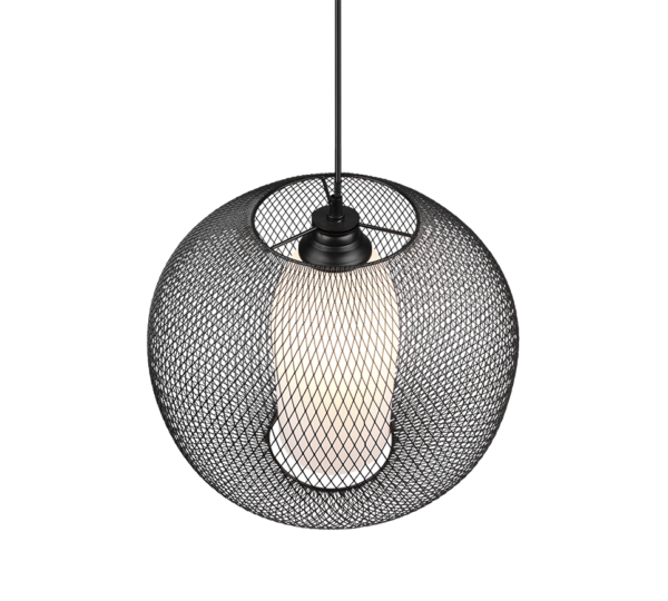 Κρεμαστό Φωτιστικό Trio Lighting E27   Μαύρο Ματ Μεταλλικό    – 313900132