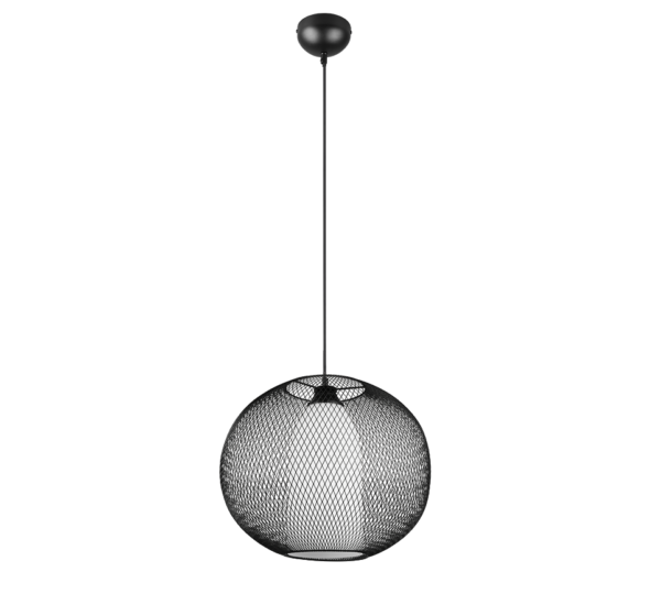 Κρεμαστό Φωτιστικό Trio Lighting E27   Μαύρο Ματ Μεταλλικό    – 313900132