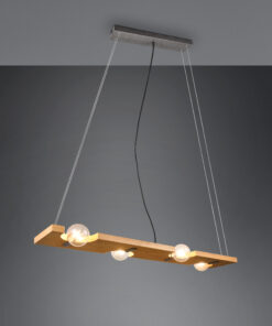 Κρεμαστό Φωτιστικό Trio Lighting TAILOR 4x E27 Φυσικό Ξύλο – 314300430