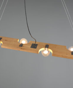 Κρεμαστό Φωτιστικό Trio Lighting TAILOR 4x E27 Φυσικό Ξύλο – 314300430