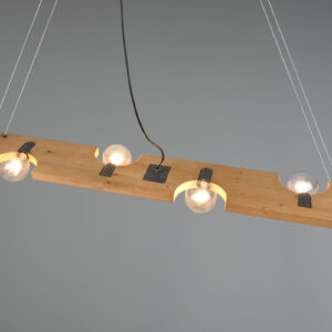 Κρεμαστό Φωτιστικό Trio Lighting TAILOR  4x E27 Φυσικό Ξύλο   – 314300430