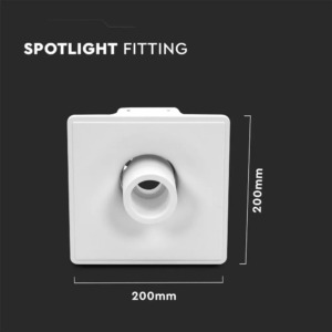 Χωνευτό φωτιστικό Spot GU10 Γύψινο Τετράγωνο με λευκό σώμα κινητό V-TAC – 3144