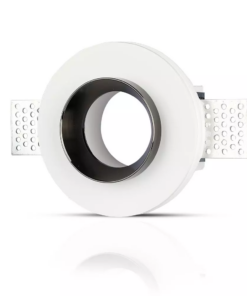 Χωνευτό φωτιστικό Spot GU10 Γύψινο Στρογγυλό με λευκό & μαυρο σώμα V-TAC – 3145