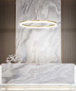 IDEAL LUX Κρεμαστό Φωτιστικό CROWN LED 42W 3000K Χρυσού Χρώματος – 314921