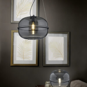 Κρεμαστό Φωτιστικό Trio Lighting LORENA  1x E27 Μαύρο Ματ Μεταλλικό   – 315190132