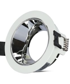 Χωνευτό φωτιστικό Spot GU10 Στρογγυλό Λευκό και χρώμιο σώμα κινητό V-TAC – 3156