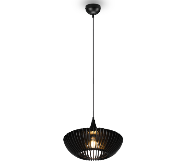 Κρεμαστό Φωτιστικό Trio Lighting COLINO  1x E27 Μαύρο Ματ Μεταλλικό   - 315900132