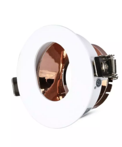 Χωνευτό φωτιστικό Spot GU10 Στρογγυλό Λευκό και ροζ χαλκός σώμα V-TAC – 3163