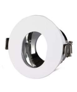 Χωνευτό φωτιστικό Spot GU10 Στρογγυλό Λευκό και χρώμιο σώμα V-TAC – 3164