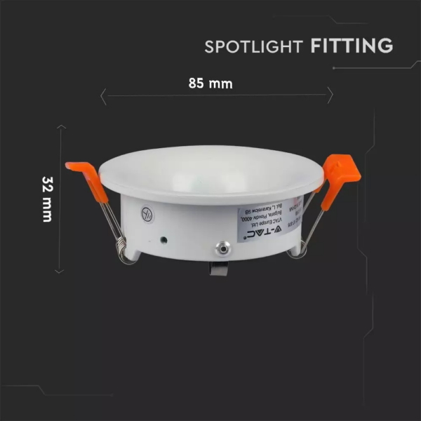 Χωνευτό φωτιστικό Spot GU10 Στρογγυλό Λευκό σώμα V-TAC – 3169