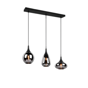 Κρεμαστό Φωτιστικό Trio Lighting LUMINA  3x E14 Μαύρο Ματ Μεταλλικό   – 317000332