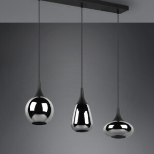 Κρεμαστό Φωτιστικό Trio Lighting LUMINA  3x E14 Μαύρο Ματ Μεταλλικό   – 317000332