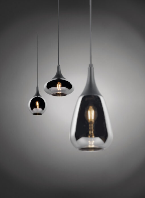 Κρεμαστό Φωτιστικό Trio Lighting LUMINA  3x E14 Μαύρο Ματ Μεταλλικό   – 317000332