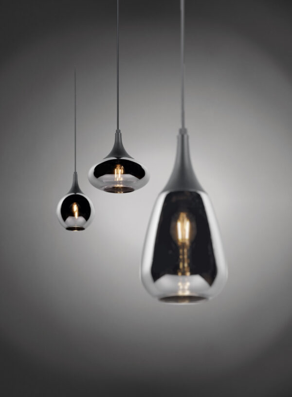 Κρεμαστό Φωτιστικό Trio Lighting LUMINA  3x E14 Μαύρο Ματ Μεταλλικό   – 317000332