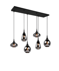 Κρεμαστό Φωτιστικό Trio Lighting LUMINA 6x E14 Μαύρο Ματ Μεταλλικό – 317000632