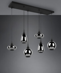 Κρεμαστό Φωτιστικό Trio Lighting LUMINA 6x E14 Μαύρο Ματ Μεταλλικό – 317000632