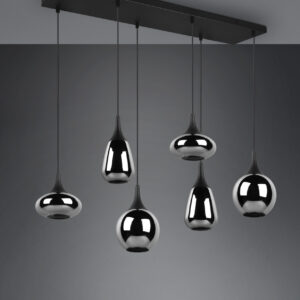 Κρεμαστό Φωτιστικό Trio Lighting LUMINA  6x E14 Μαύρο Ματ Μεταλλικό   – 317000632