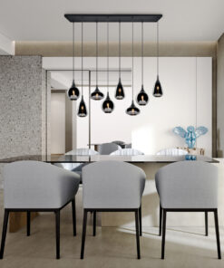 Κρεμαστό Φωτιστικό Trio Lighting LUMINA 8x E14 Μαύρο Ματ Μεταλλικό – 317000832