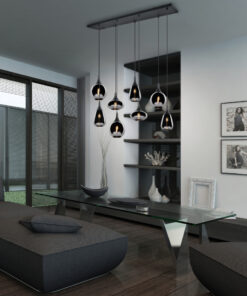 Κρεμαστό Φωτιστικό Trio Lighting LUMINA 8x E14 Μαύρο Ματ Μεταλλικό – 317000832