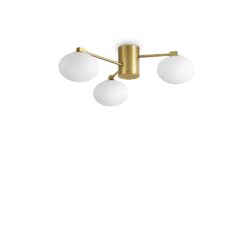IDEAL LUX Φωτιστικό Οροφής HERMES 3xG9 Χρυσού Χρώματος – 317007