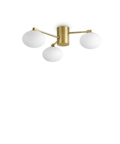 IDEAL LUX Φωτιστικό Οροφής HERMES 3xG9 Χρυσού Χρώματος – 317007