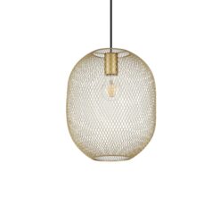 IDEAL LUX Κρεμαστό Φωτιστικό NET 1xE27 Χρυσού Χρώματος – 317267