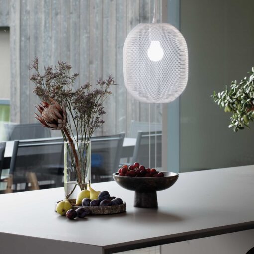 IDEAL LUX Κρεμαστό Φωτιστικό NET 1xE27 Λευκού Χρώματος – 317274