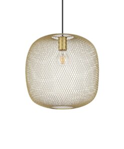 IDEAL LUX Κρεμαστό Φωτιστικό NET 1xE27 Χρυσού Χρώματος – 317281