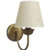 Φωτιστικό τοίχου με Αμπαζούρ Φ14 S-11/AP HAT GOLD – BEIGE 1L Heronia – 01-0363