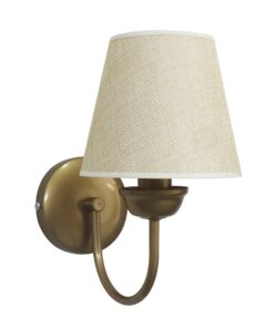 Φωτιστικό τοίχου με Αμπαζούρ Φ14 S-11/AP HAT GOLD – BEIGE 1L Heronia – 01-0363